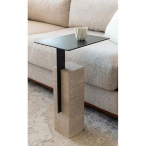 طاولة جانبية مانترا رخام ترافنتينو