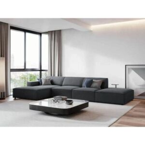 كنب زاوية انشرل - رمادي غامق