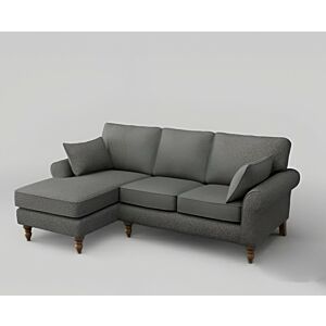 طقم كنب زاوية شكل حرف L فرانكو - رمادي