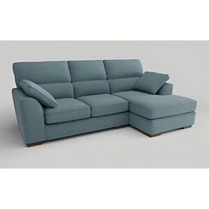 طقم كنب زاوية شكل حرف L فريدو - سماوي