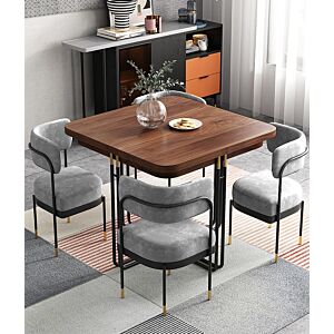 طقم طاولة وكراسي طعام ستيفا-  رمادي