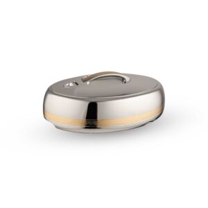 حافظة طعام غولدن فاير كروم لون فضي وذهبي - سعة 1.5لتر