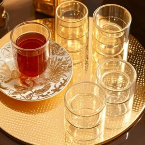 طقم بيالات شاي وقهوة  رويال 18 قطعة - متعدد الالوان