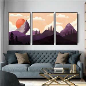 طقم من 3 لوحات مودرن روناز