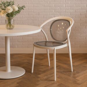 كرسي طعام ريتشا - ابيض
