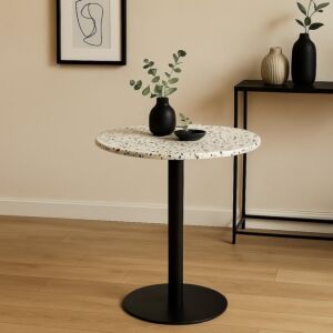 طاولة جانبية مرتفعة كينزا - ابيض واسود