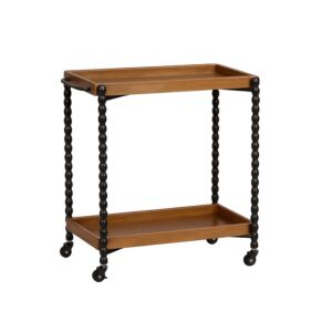 طاولة خدمة برفين بعجلات ايلا - بني واسود