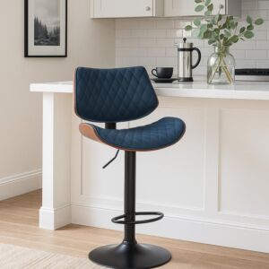 كرسي مرتفع آسيا - اسود وازرق غامق