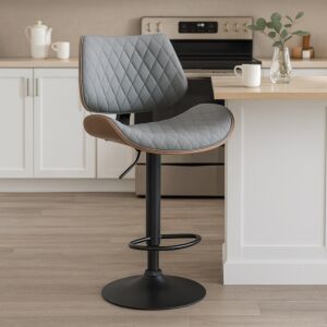 كرسي مرتفع آسيا - اسود ورمادي