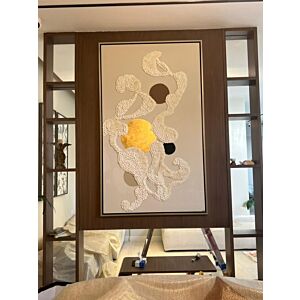 لوحة جبسية مقاس 120x200 سم ارام - برواز شامبين