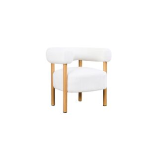 كرسي اريانا بوكليه - ابيض