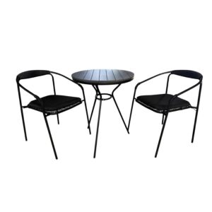 طقم جلسة خارجية 3 قطع ماندا - اسود