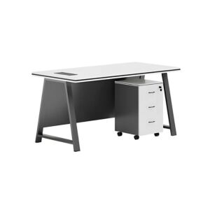 طاولة مكتب 100 سم تشونسو - ابيض ورمادي