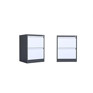 خزانة كتب وملفات الوبين - رمادي وابيض