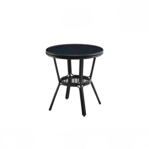 طاولة خارجية دائرية نيلاي - اسود