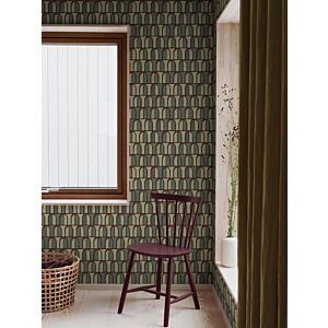 ورق جدران هندسي منقوش - اخضر