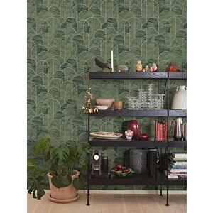 ورق جدران جرافيكي منقوش - اخضر