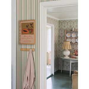 ورق جدران مقلم لويز - اخضر ومتعدد الالوان