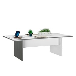 طاولة إجتماع مكتبية أوري 240 سم - ابيض ورمادي