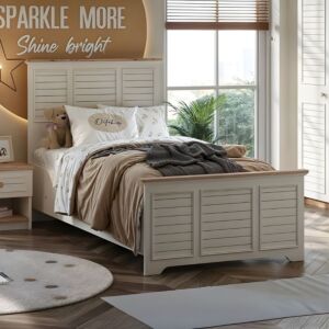 سرير مفرد 120×200 سم بلاكي - ابيض