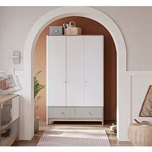 دولاب ملابس 3 أبواب بونو - رمادي