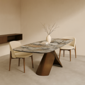 طاولة طعام ناتالي - 8 اشخاص - برونزي