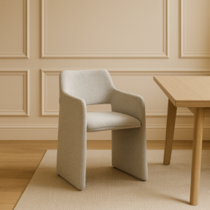 كرسي طعام بوكلوفت - رمادي