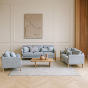 طقم كنب ميلان 3 قطع - رمادي