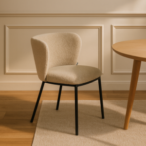 كرسي طعام ماندي - رمادي 