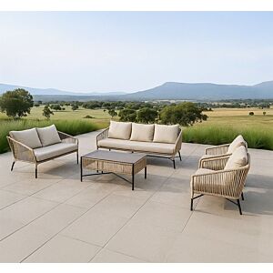 طقم جلسة خارجية فيونا - 5 قطع - بيج