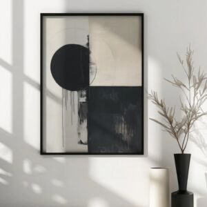 لوحة جدارية 120x160 سم سيركل - برواز اسود غير مجوف