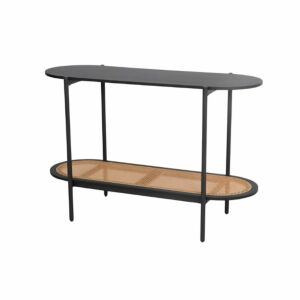 كونسول خشب ميرالو - اسود وخشبي فاتح