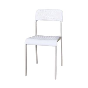كرسي طاولة طعام انجي - ابيض