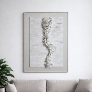 لوحة وديكور جداري ثلاثي الابعاد أليـا - رمادي فاتح