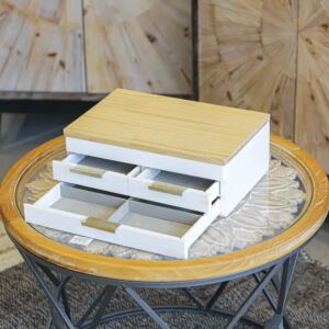 صندوق تنظيم اكسسوارات بأدراج خشب - رولي