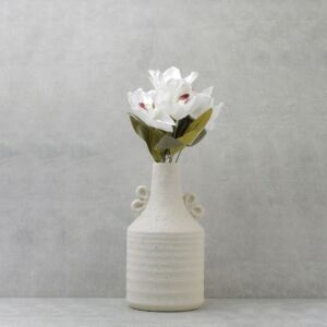 زهرة سمبديوم صناعية - ابيض - 12 قطعة