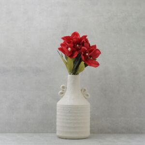 زهرة السمبديوم صناعية - احمر - 12 قطعة