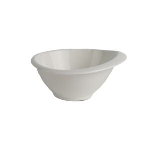 سلطانية تقديم عميق صيني سكوالو دروبليت 10x4 سم - ابيض