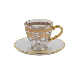 طقم فنجان قهوة تركي بالغطاء سكوالو - 12 قطعة