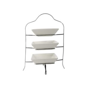 طقم زبديات بورسلان 3 قطع مع ستاند