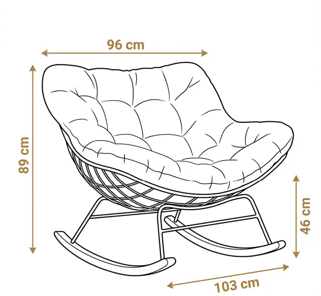 كرسي استرخاء كوتون كلاود - بيج واسود